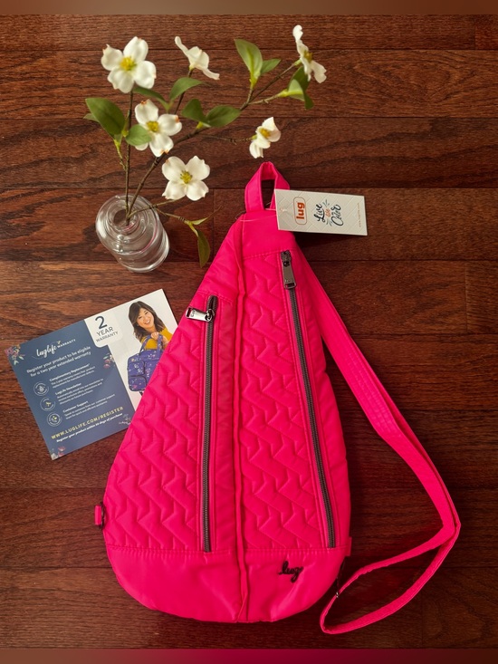 lug Handbags - Lug Windsail Sling Backpack Bag Magenta Pink Crossbody Travel Bag